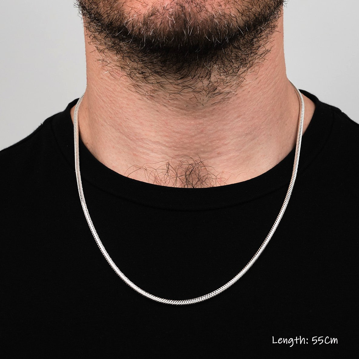 solid silver snake chain for men