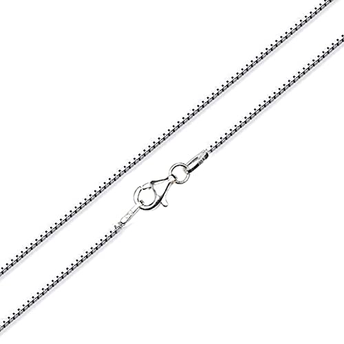 Womens Mens Silver 1.6mm Box Chain Necklace