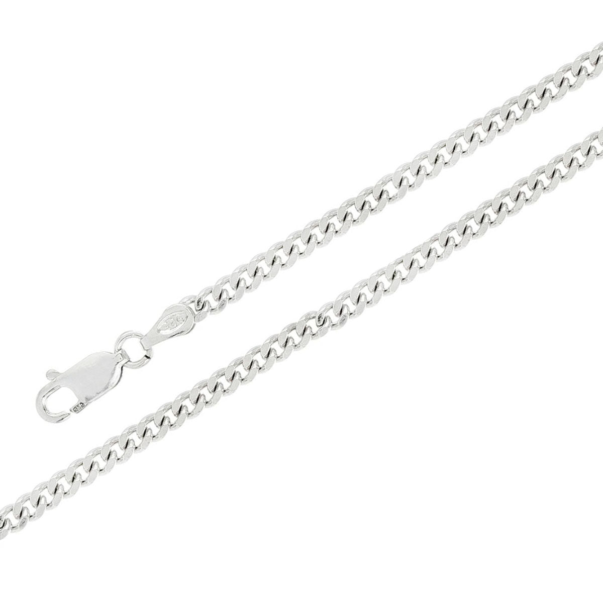 classic silver chain for men made in italy