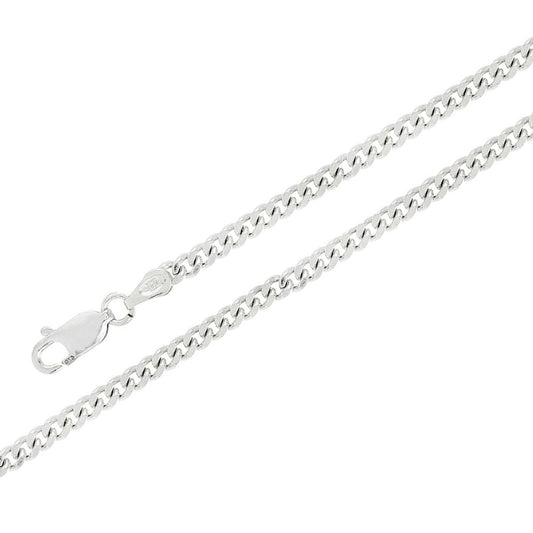 classic silver chain for men made in italy