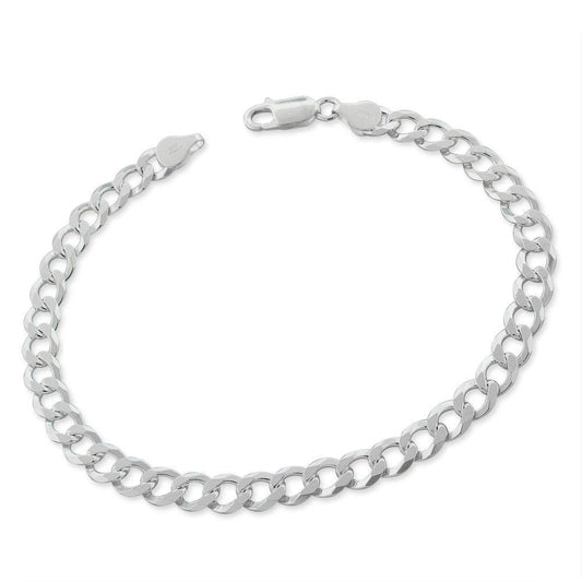 Mens Womens 6.2mm Curb Chain Bracelet 925 Sterling Silver