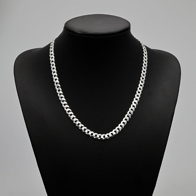 Mens Womens Chain Necklace 6.2mm Cuban Curb Chain 