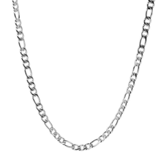 Men's women's Silver 4.7mm Figaro Chain