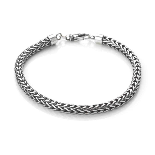 Mens Silver Chain Bracelet Bali style