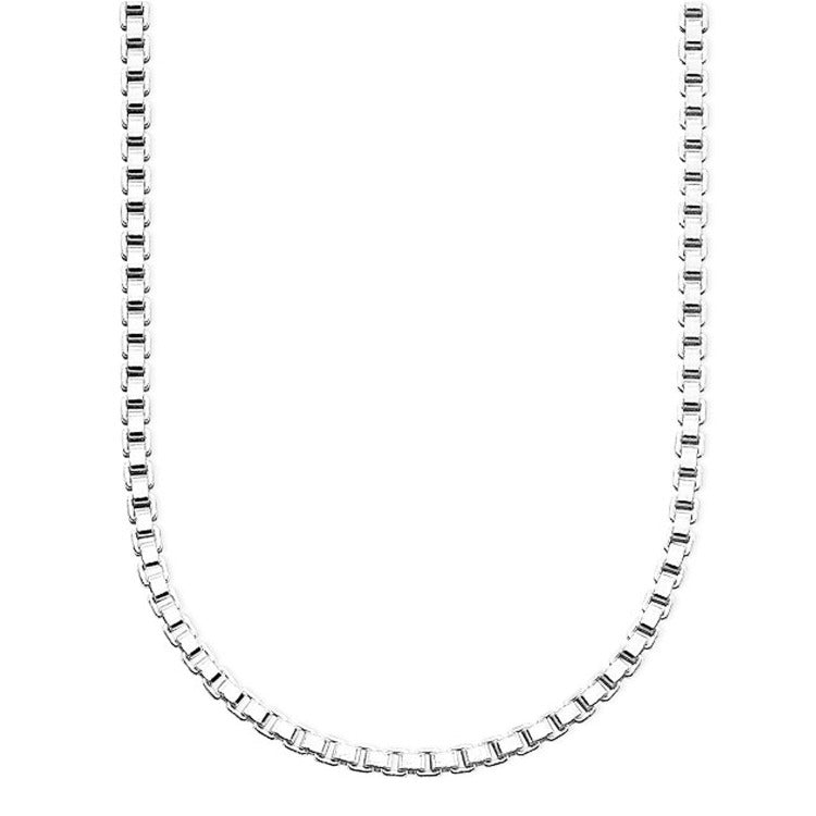 Women's Men's 3.5mm 925 Sterling Silver Box Chain Necklace