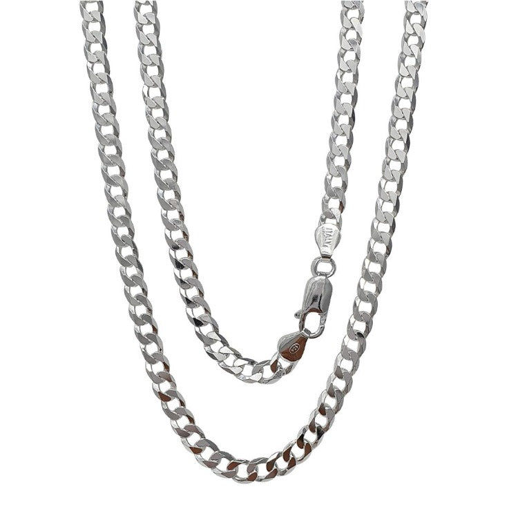 Mens Womens Chain Necklace 6.2mm Cuban Curb Chain 