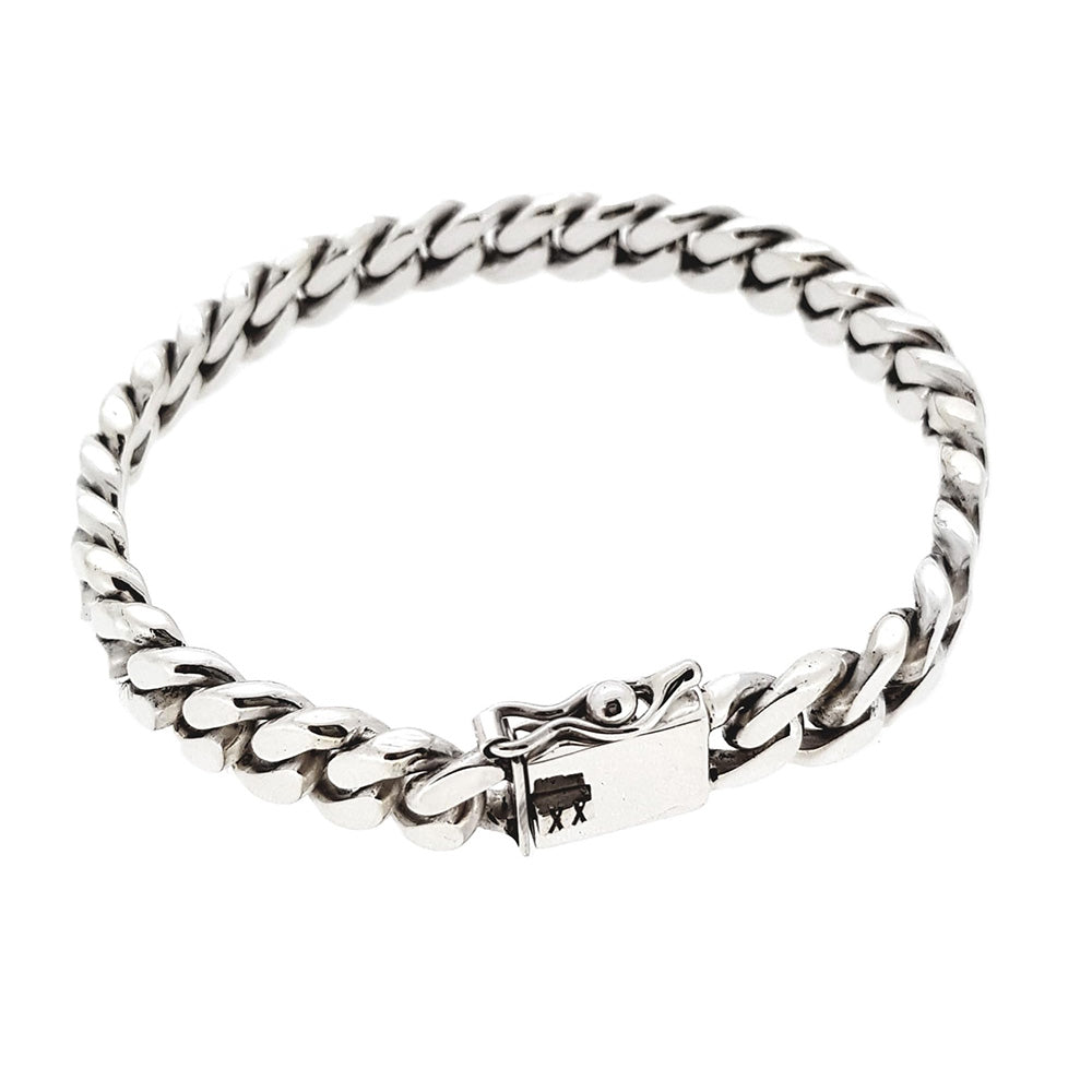 chunky solide silver curb chain for men