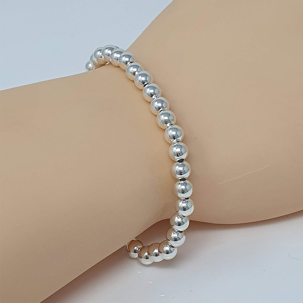 silver beaded bracelet for women girls