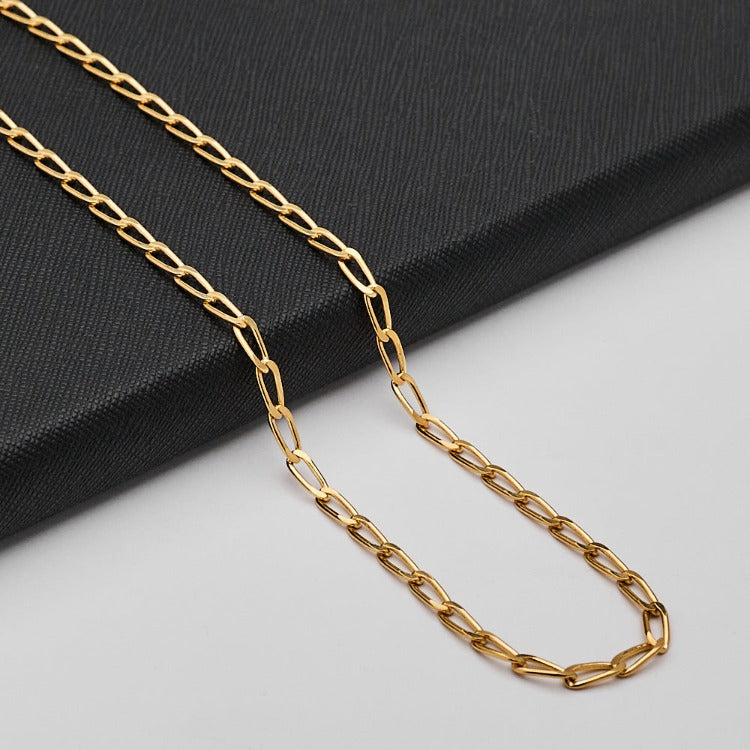 Oval Link Paperclip Chain