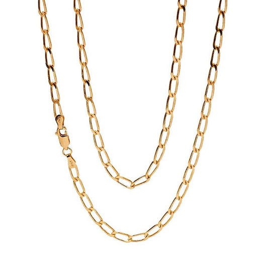 Oval Link Paperclip Chain