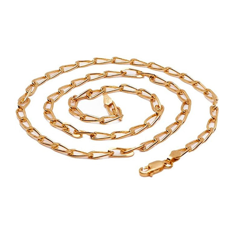 Yellow Gold Colour Oval Link Chain