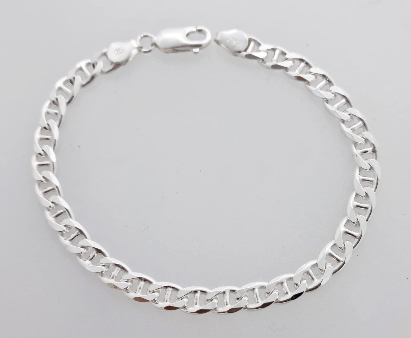 mens silver chain bracelet