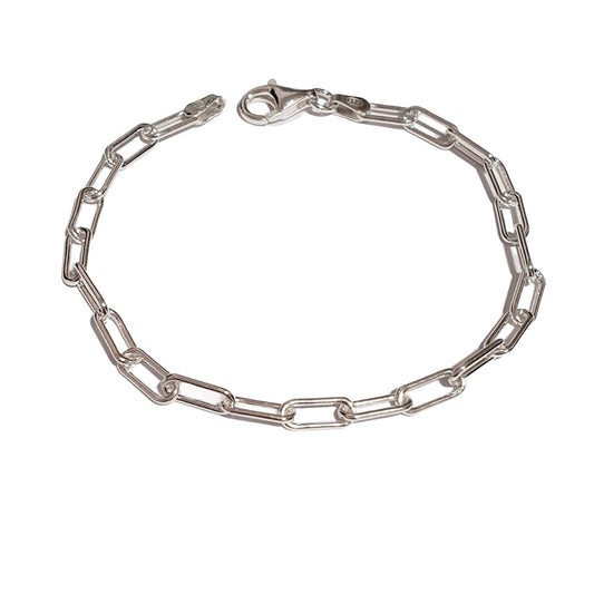 Women's Italian Made 925 Sterling Silver Chain Link Bracelet