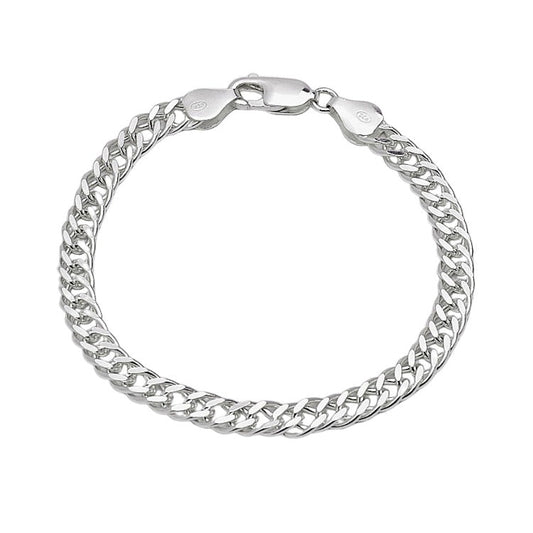 Silver 6mm Rombo Chain Bracelet for men and women