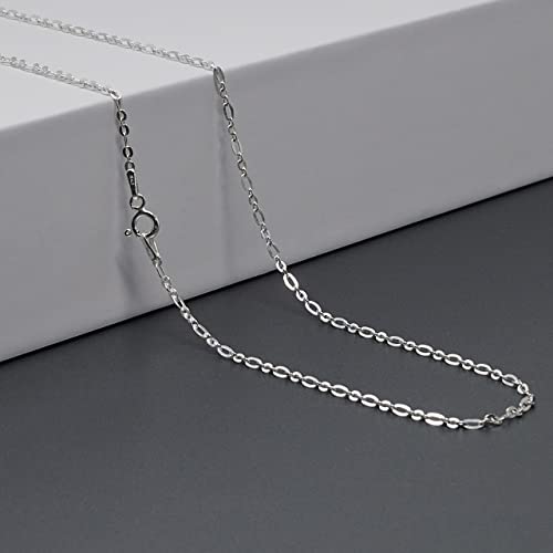 Stunning Women's 925 Sterling Silver Italian 1.6mm Trace Chain necklace