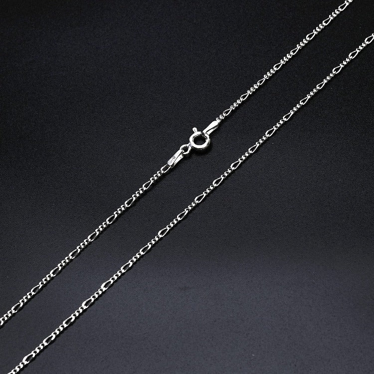 stack layer silver chain necklace for girls