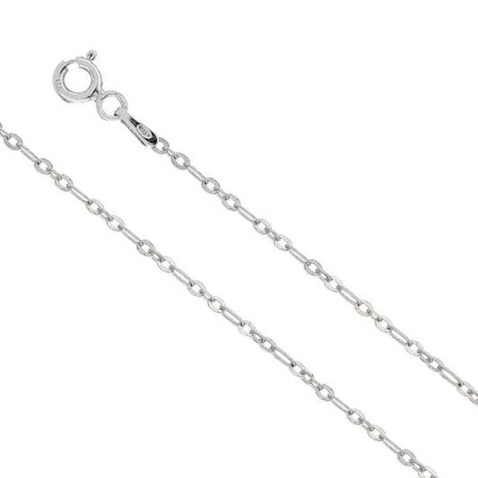 Women's 925 Sterling Silver Italian 1.6mm Trace Chain necklace